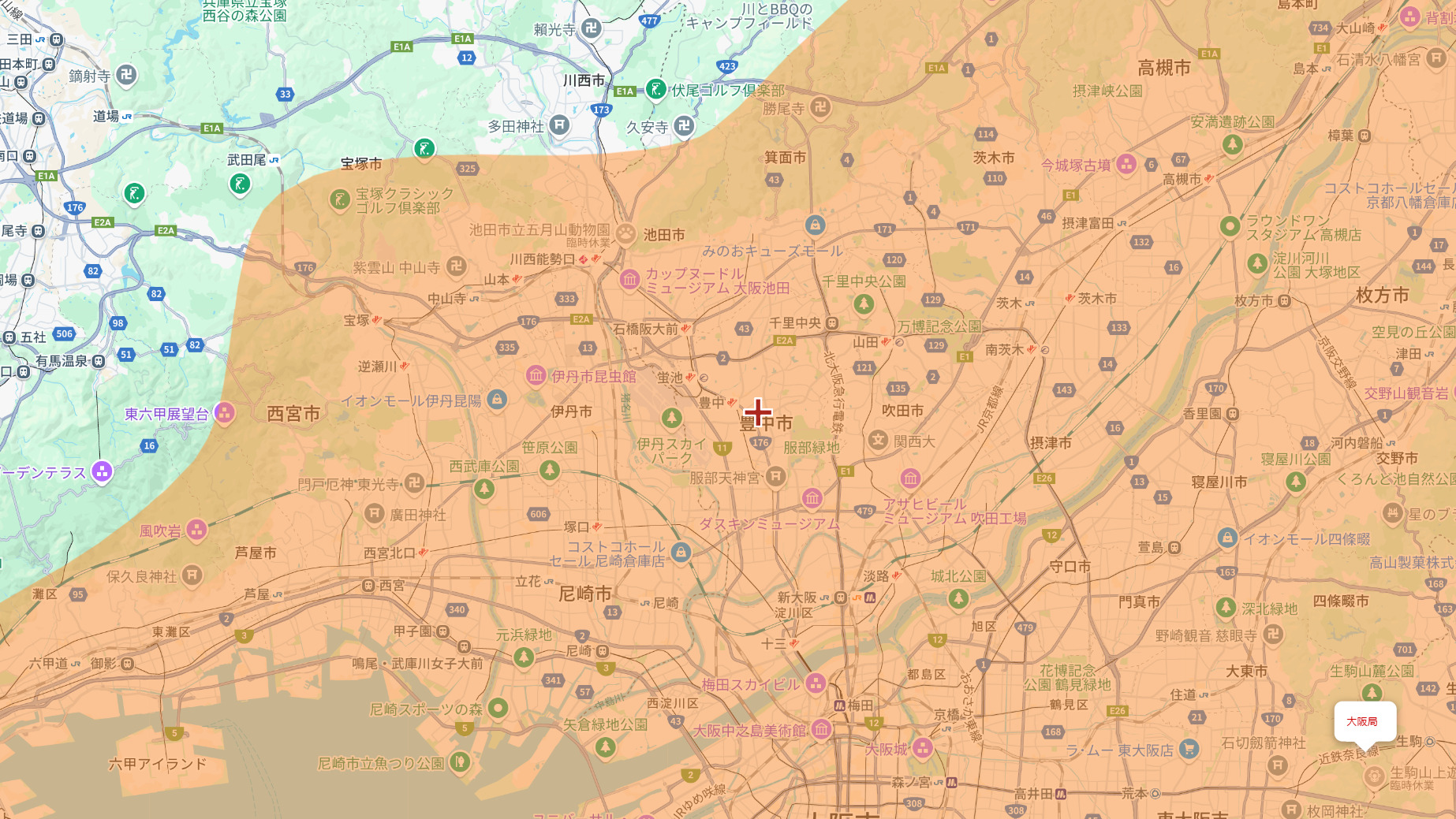 豊中市の電波事情
